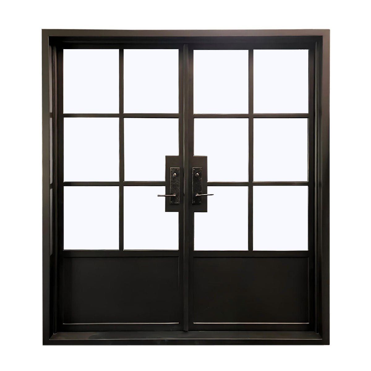 Steel French 6-Lite Door with Kick Plate, 72x81 / 72x96, Exterior