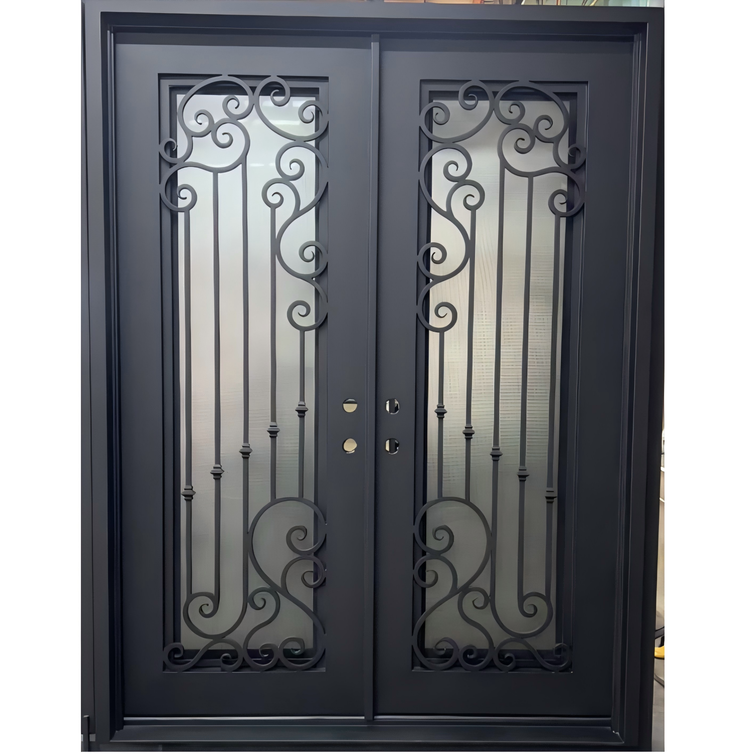Iron Double Front Entry Door