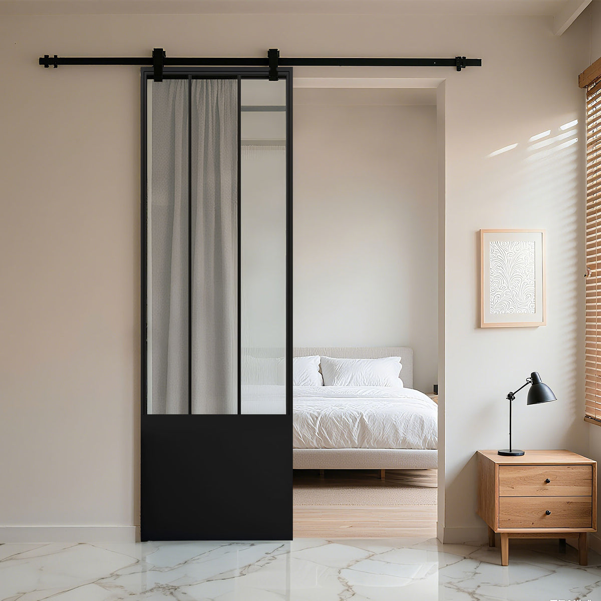 Custom Order - Barn door - 3 lite with kickplate