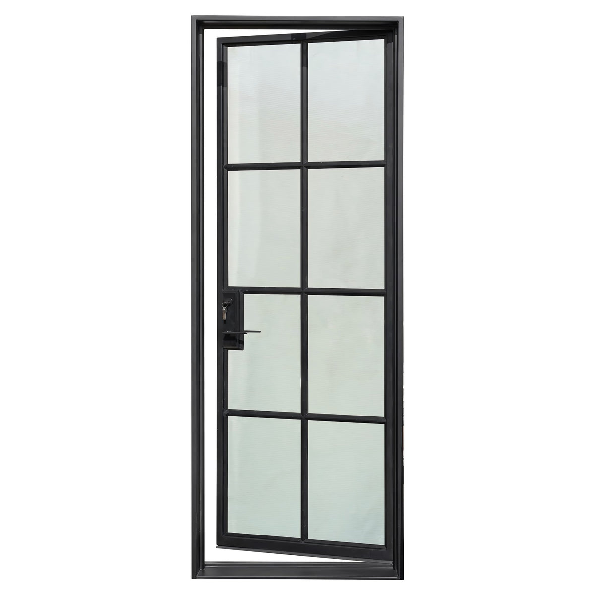 Lion Iron Door Steel French Single Door-8 Lites