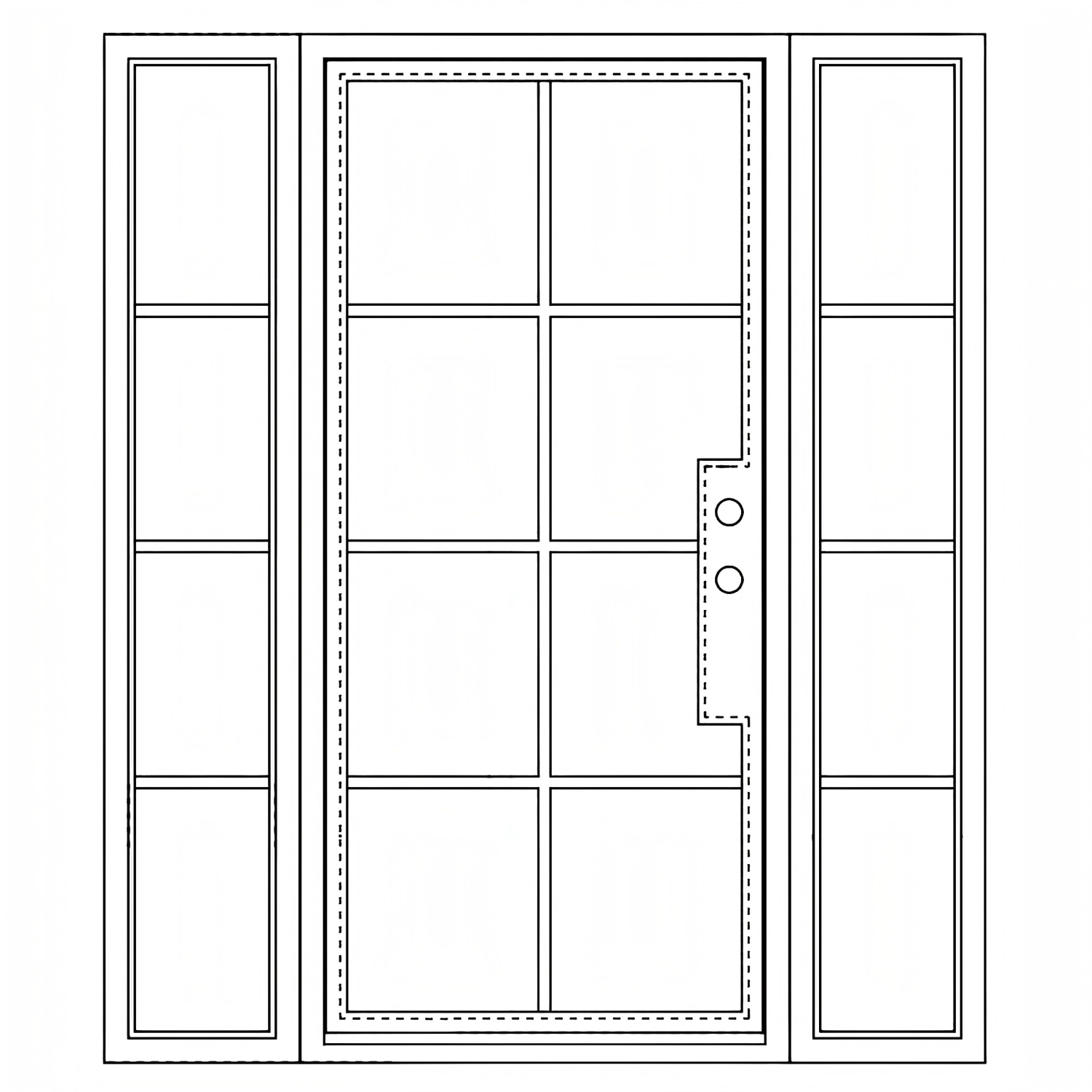 Custom Order - Breeze 8 Sidelights - Single Square