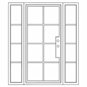 Custom Order - Breeze 8 Sidelights - Single Square