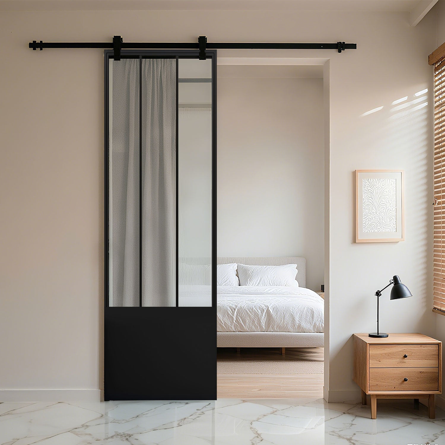 Custom Order - Barn door - 3 lite with kickplate