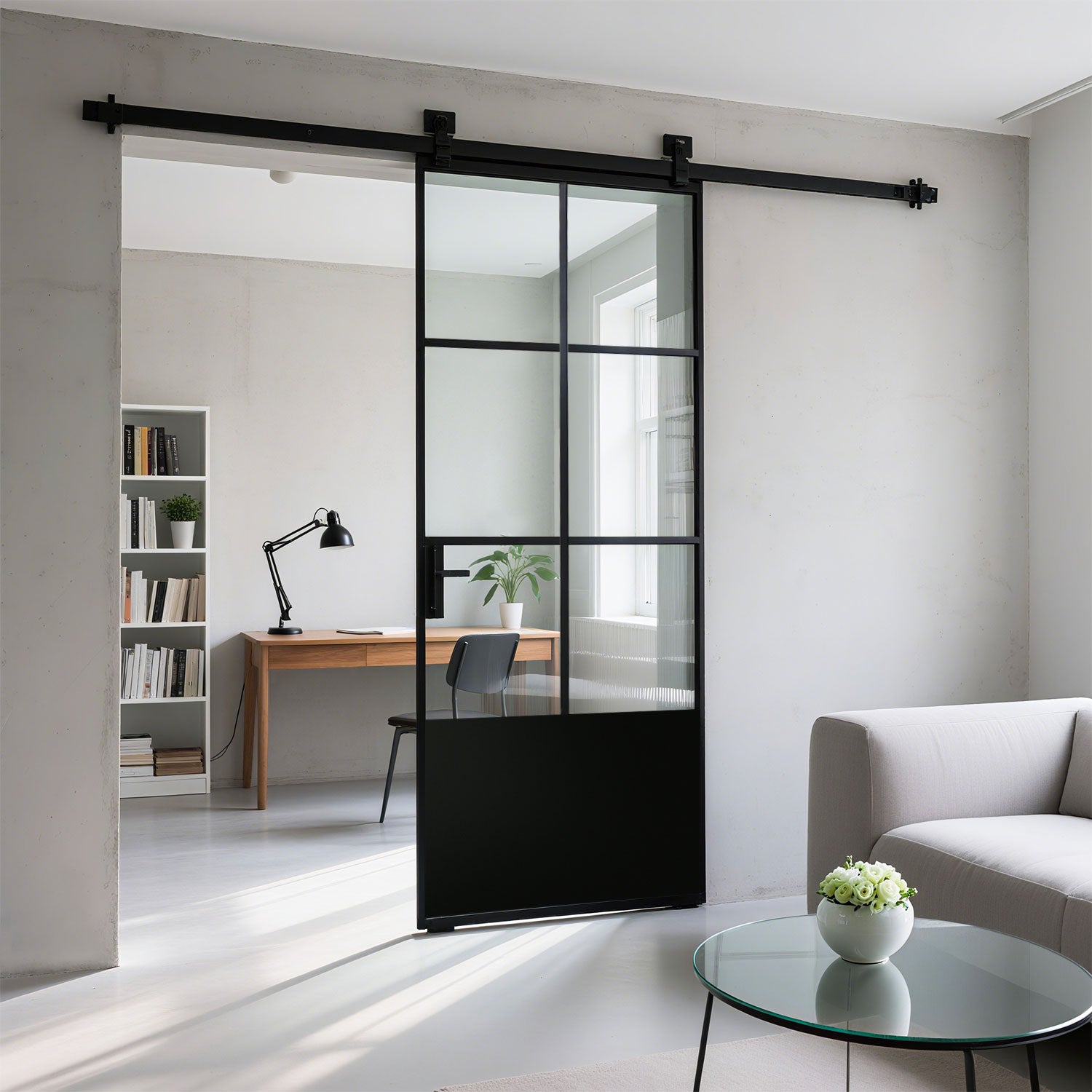 Barn door - 6 lite with kickplate