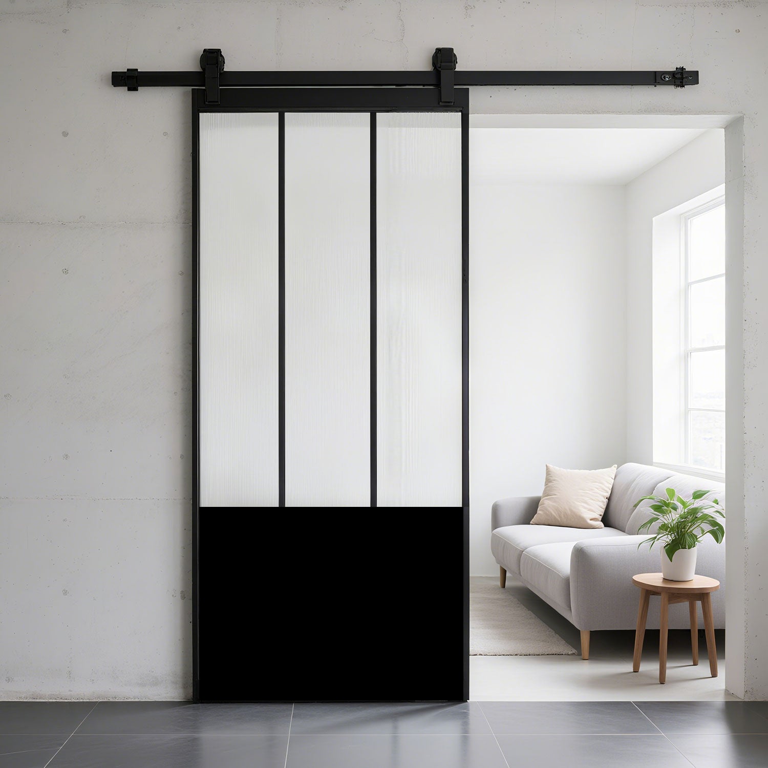 Custom Order - Barn door - 3 lite with kickplate