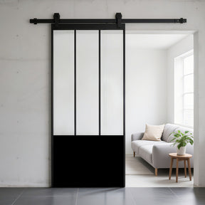 Custom Order - Barn door - 3 lite with kickplate