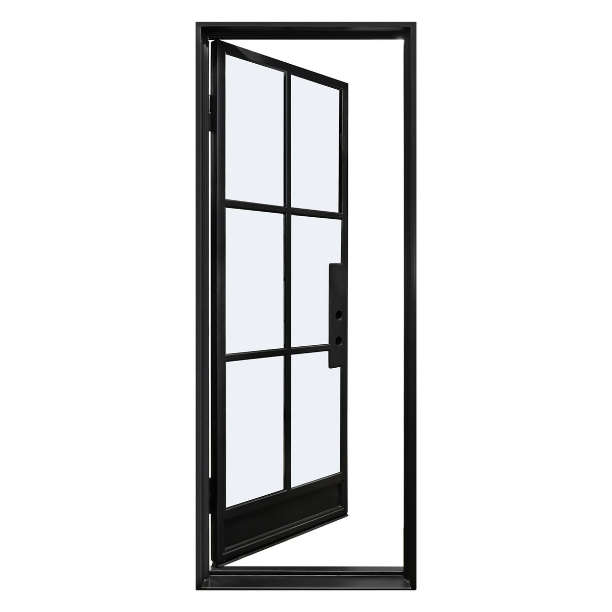 Steel French Single door-6 Lite with Kickplate