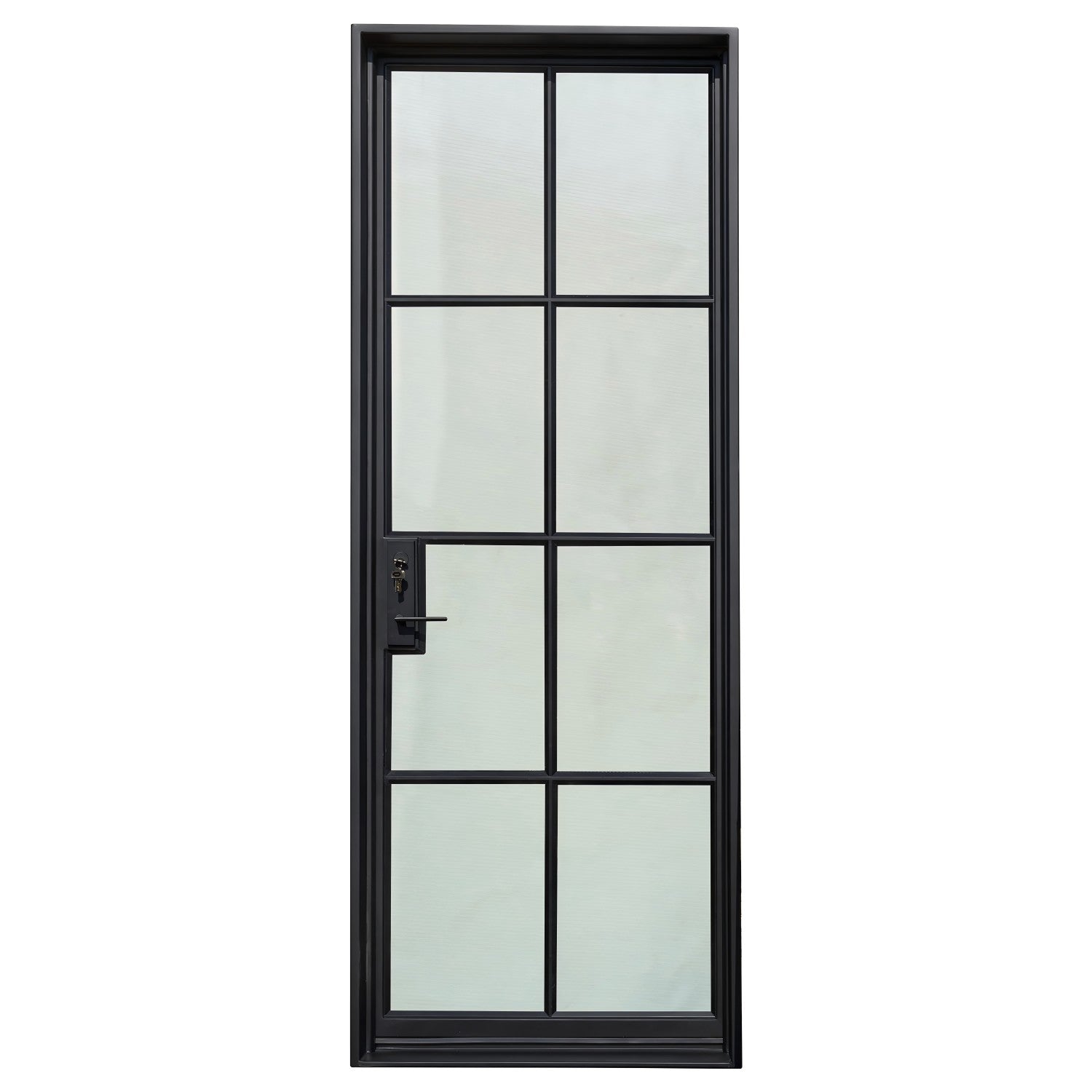 Lion Iron Door Steel French Single Door-8 Lites