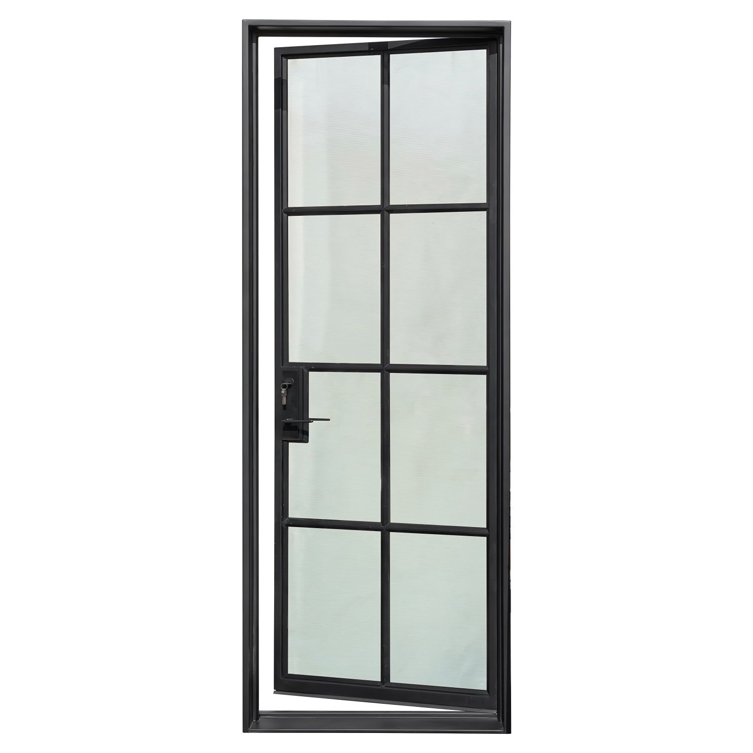 Lion Iron Door Steel French Single Door-8 Lites