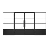 Custom Order - Interior 3 lite double with sidelights & kickplate