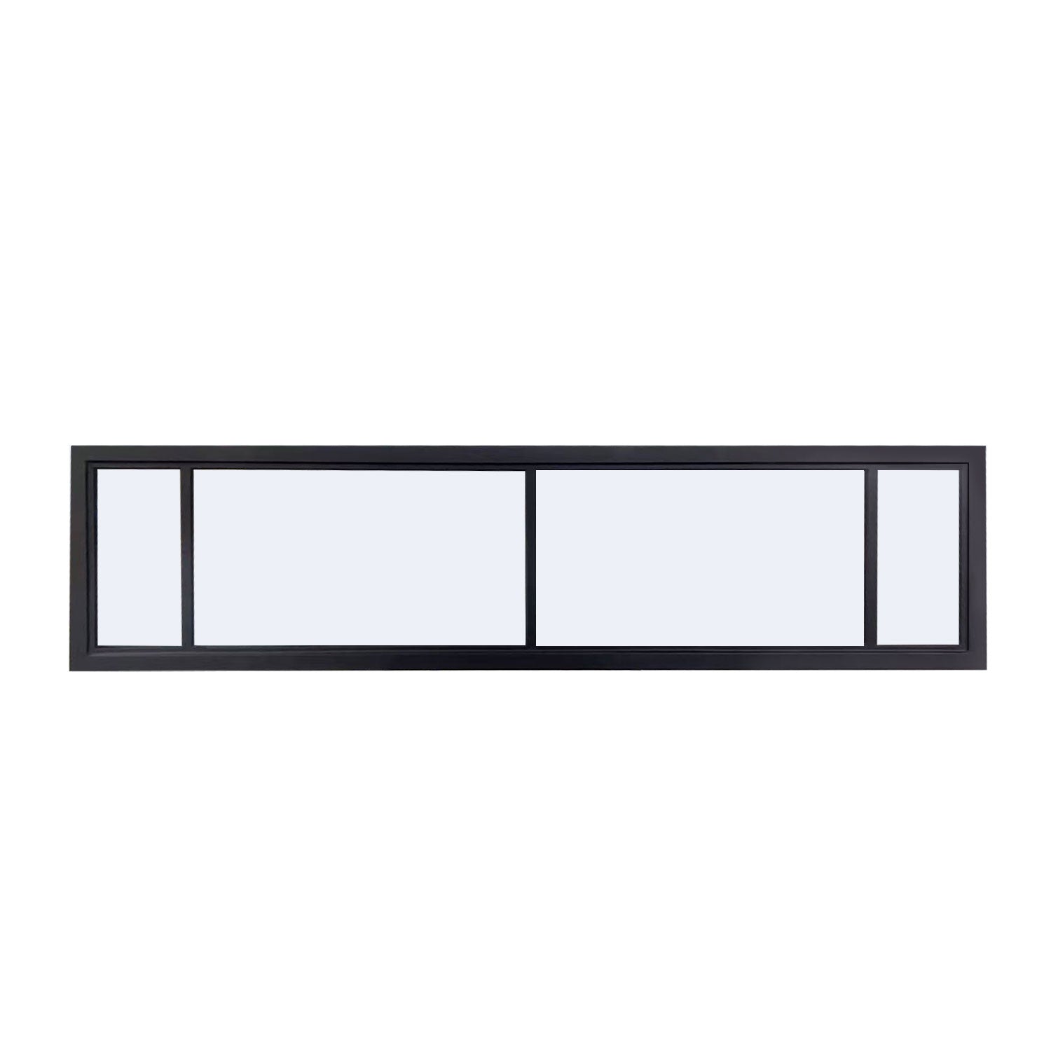 IRON DOOR 96x24in 4-Lite Window Square, Low-E - Double-pane Glass ...